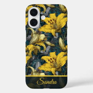 Chic Valentine'S Day Gift Lilies Name iPhone 16 Case