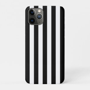 Chic Vertical Stripes Black & White Striped iPhone 11 Pro Case