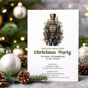 Chic Victorian Christmas Nutcracker Party Invites