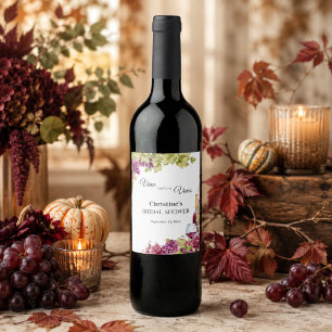 Chic Vino before Vows Bridal Shower Wine Label
