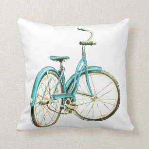 Chic vintage bicycle pillow