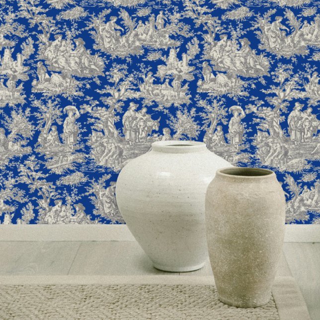 Chic vintage classic pattern dark blue wallpaper (Creator Uploaded)