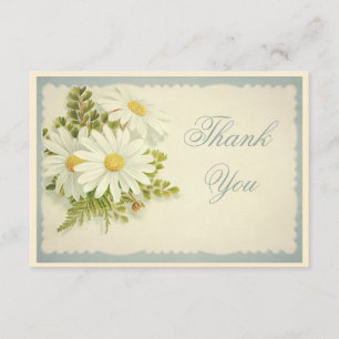 Chic Vintage Daisies Thank You