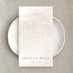 Chic Vintage Ivory White Marble Business Card