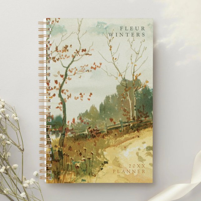 Chic Vintage Landscape Art History Stylish Planner (Creator Uploaded)