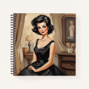 Chic Vintage LBD Little Black Dress Fashion Diary Notebook