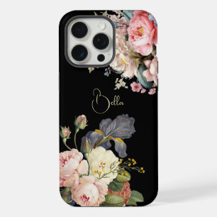Chic Vintage Personalised Roses & Iris  iPhone 15 Pro Max Case