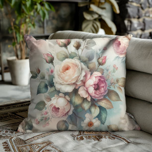 Chic Vintage Rose Cushion