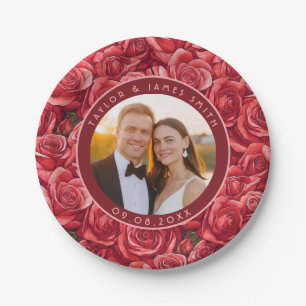 Chic Vintage Rose Plates For Thank You Gifts