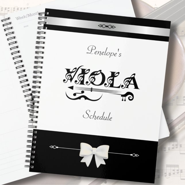 Chic Viola Student Schedule Organiser (Organize your rehearsals in style. A chic musician planner for the dedicated violist.)