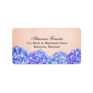 Chic Violet Hydrangeas Pink Label