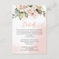 Chic watercolor blush flowers eucalyptus Details