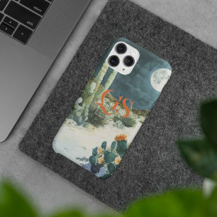 Chic Watercolor Desert Moon Monogram iPhone 16 Pro Max Case