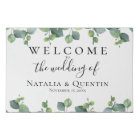 Chic Watercolor Eucalyptus Wedding Welcome