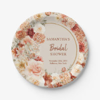 Chic watercolor flowers fall colours copper blush