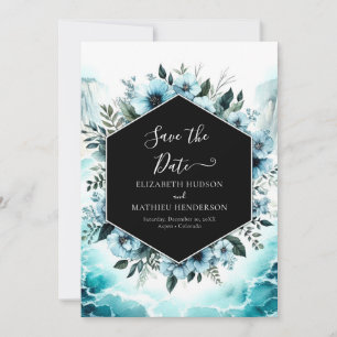 Chic Watercolor Nautical Wedding Save The Date