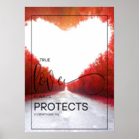 Chic Wedding Aisle Sign - 1 Corinthians 13:6