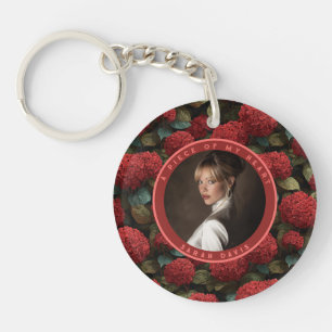 Chic Wedding Anniversary Gifts Hydrangeans Flower Key Ring