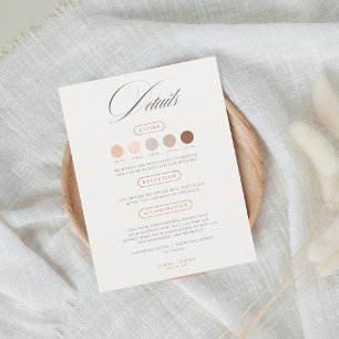 Chic wedding attire dress code cards