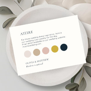 Chic Wedding Attire Dress Code Flat Card