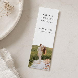 Chic Wedding Favour Minimalist Mini Bookmark Card