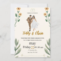chic wedding invitation
