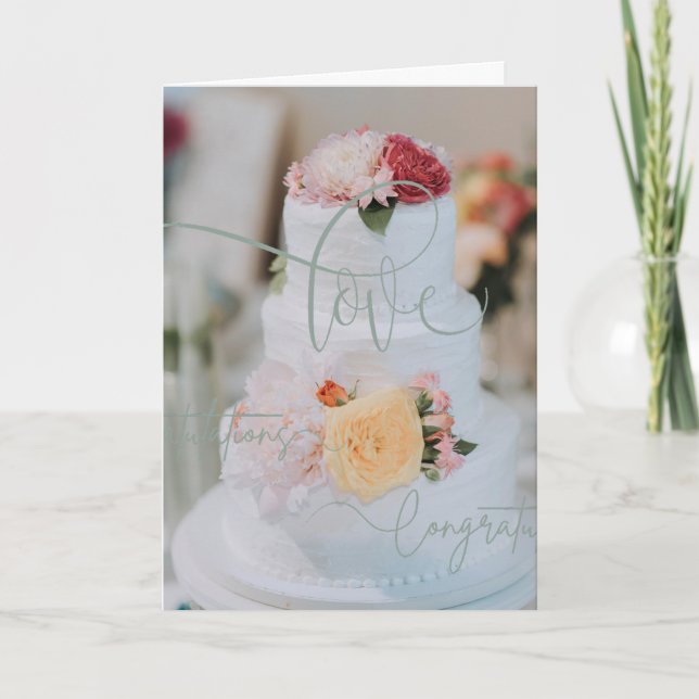 Chic Wedding Lifestyle Folded Greeting Card (Front)