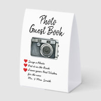 Chic Wedding Photo Guest Book Reception Guestbook
