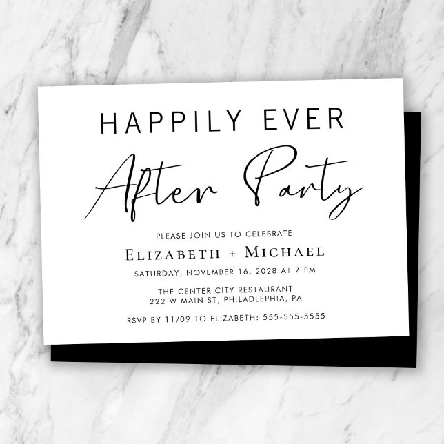 Chic Wedding Reception After Party Invitation (Creator Uploaded)