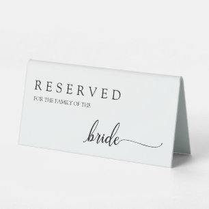 Chic Wedding Reserved Family of the Bride