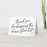 Chic Wedding Thank you for DJ, Musician, Band