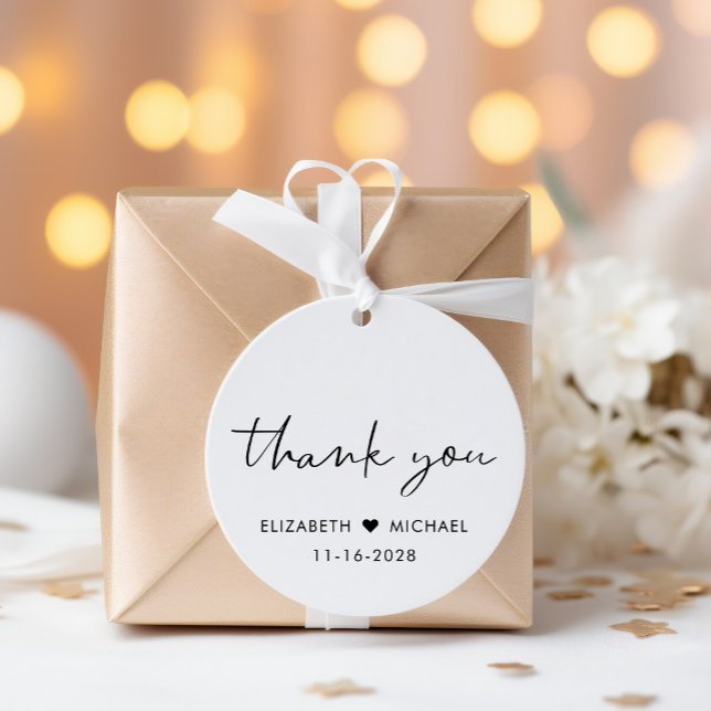 Chic Wedding Thank You Gift Favour Tags (Creator Uploaded)