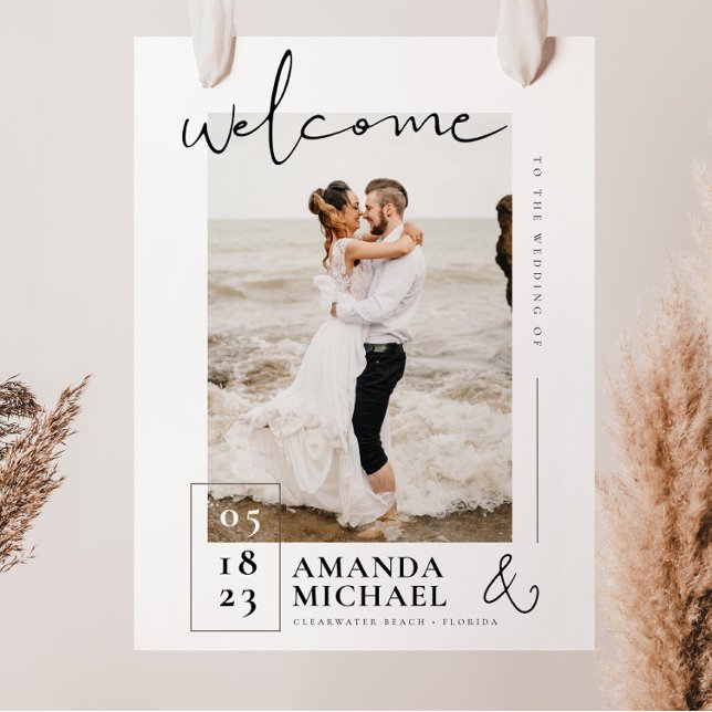Chic Wedding Welcome Sign With Photo (Creator Uploaded)