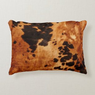 Chic Western Brown Cowhide Decorative Cushion