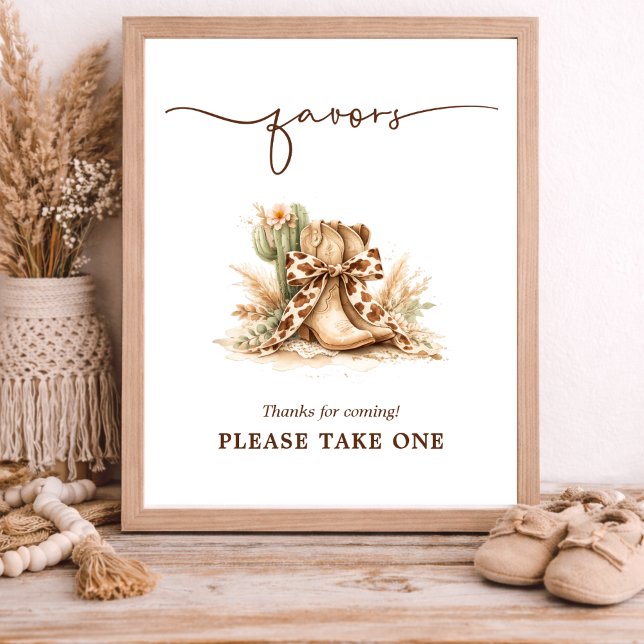Chic Western Little Baby Favours Sign (Creator Uploaded)