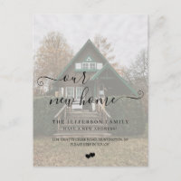 Chic We've Moved Faux Vellum Effect Photo Moving A
