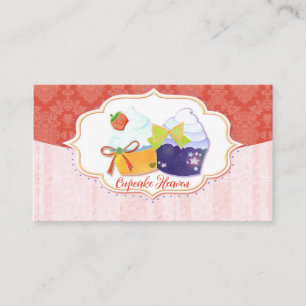 Chic Whimsical Cupcake Shops Business Card