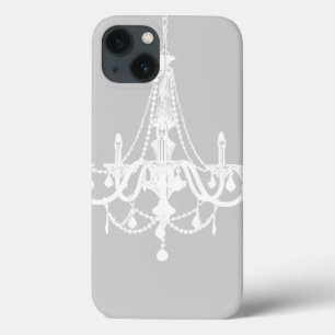Chic White and Grey Chandelier iPhone 13 Case