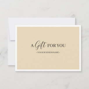 Chic White Frame Customised Gift Certificate