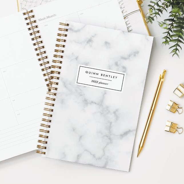 Chic White Marble Personalised Planner (Creator Uploaded)