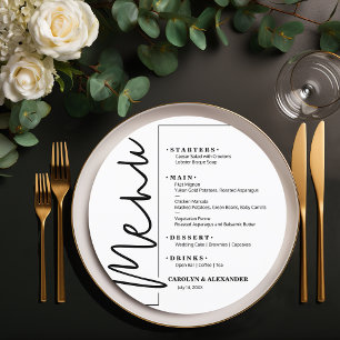 Chic White Menu