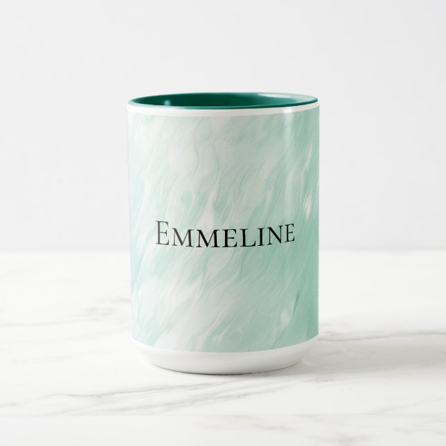 Chic White Mint Christmas Mug (Center)