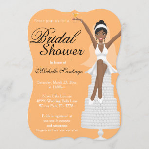 Chic White Modern Bridal Shower Invite