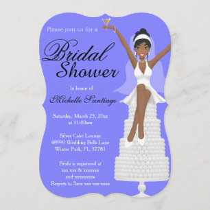 Chic White Modern Bridal Shower Invite