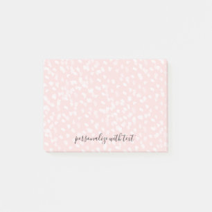 Chic White Pink Spots Post-it Notes
