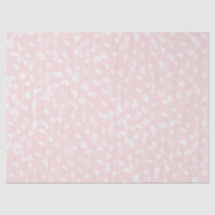 Chic White Pink Spots Tissue Paper