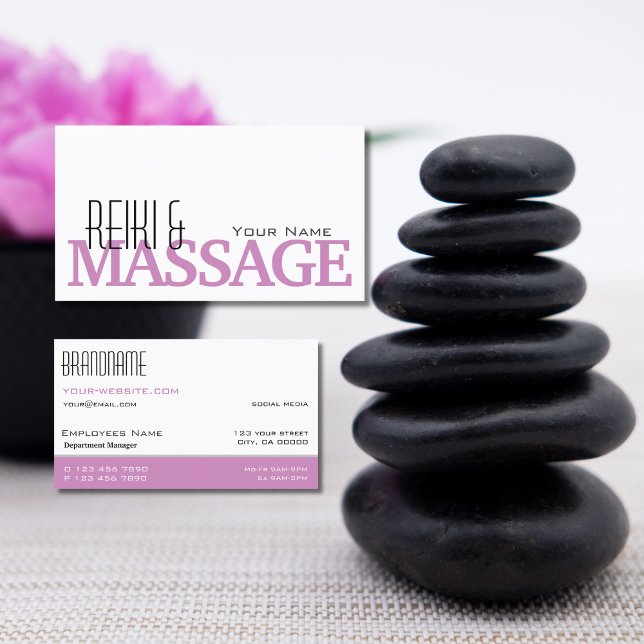 Chic White Pink Stylish Simple and Professional Business Card (Creator Uploaded)