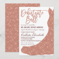 Chic White Rose Gold Glitter Dress Debutante Dance