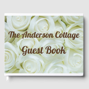 Chic White Roses Vacation Rental Beach House Guest Book