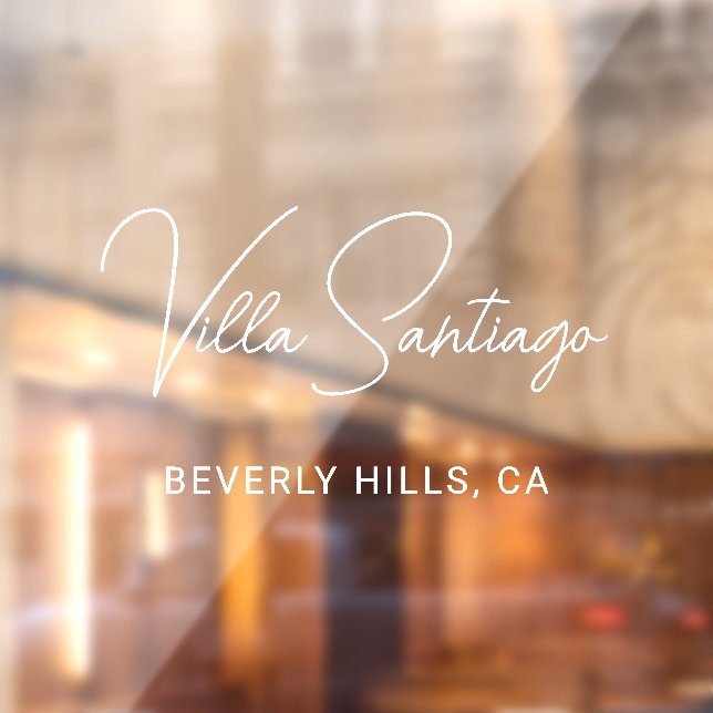 Chic White Script Home Residence Name (Sheet 2)